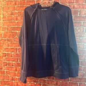 Oscar de la Renta Navy Blue Pullover Hoodie